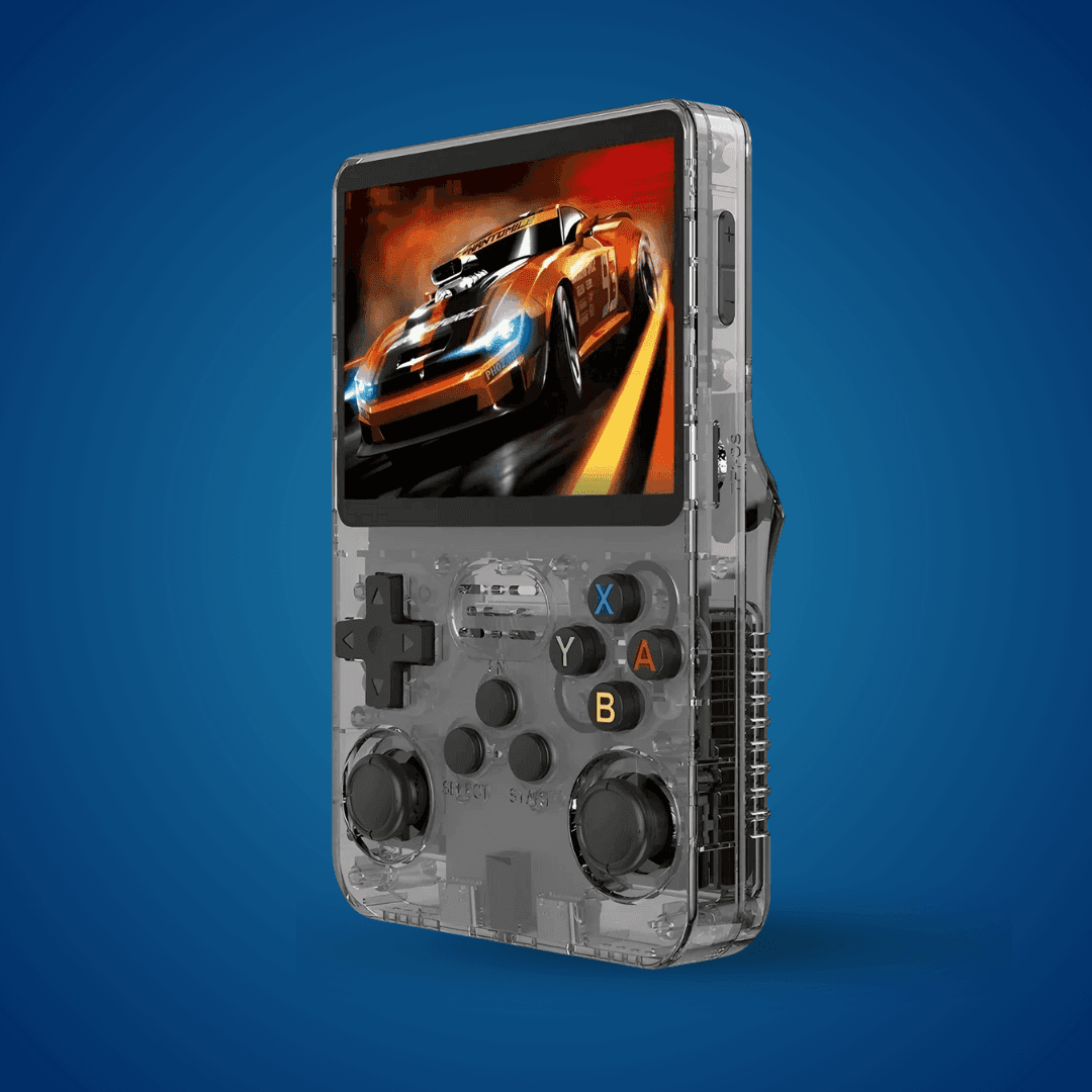 Console R36S transparent fumé